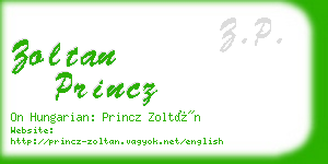 zoltan princz business card